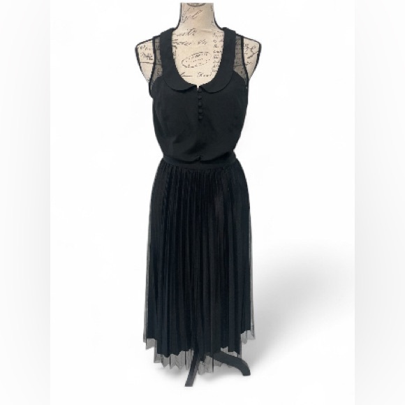 Kimchi Blue Black Top + New Mix Pleated Midi Skirt (Set)  Top Medium Skirt Small - Picture 1 of 6